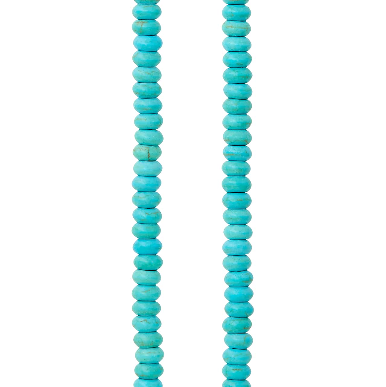 Turquoise Dyed Reconstituted Stone Rondelle Beads, 4mm by Bead Landing™